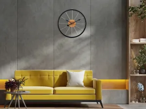 ModernClock Nástenné hodiny Bicykel 42 cm čierne/hnedé