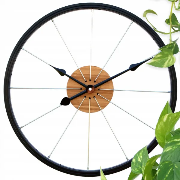 ModernClock Nástenné hodiny Bicykel 42 cm čierne/hnedé