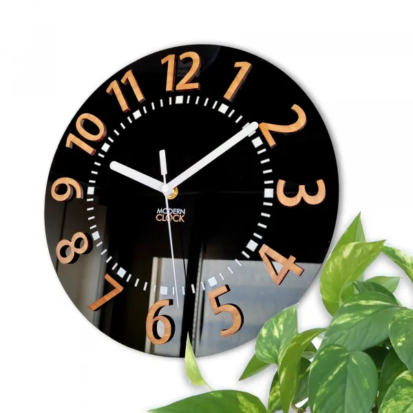 ModernClock Nástenné hodiny Eros 28 cm čierne
