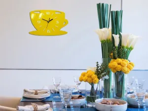 ModernClock Nástenné hodiny Filiza 33 cm žlté