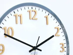 ModernClock Nástenné hodiny Hakuro 30 cm šedé/zlaté