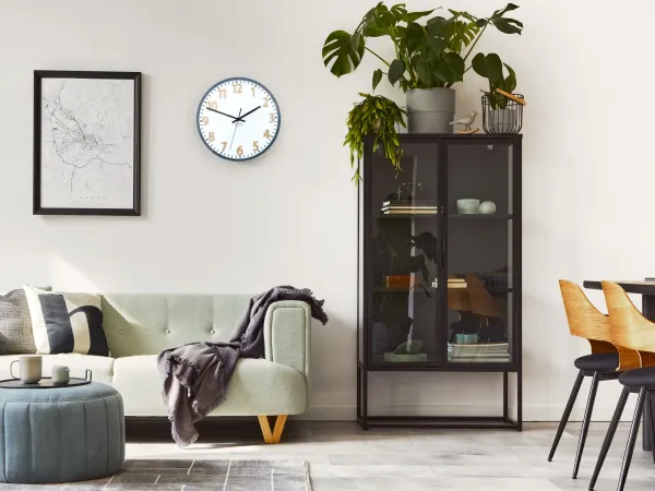 ModernClock Nástenné hodiny Hakuro 30 cm šedé/zlaté