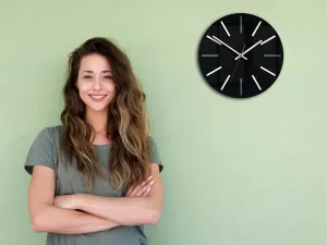 ModernClock Nástenné hodiny Modus 30 cm čierne
