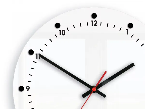 ModernClock Nástenné hodiny Mozes 28 cm čierne/biele