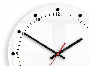 ModernClock Nástenné hodiny Mozes 28 cm čierne/biele