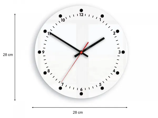 ModernClock Nástenné hodiny Mozes 28 cm čierne/biele