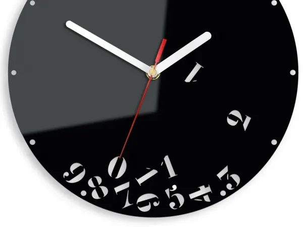 ModernClock Nástenné hodiny Čísla 30 cm čierne