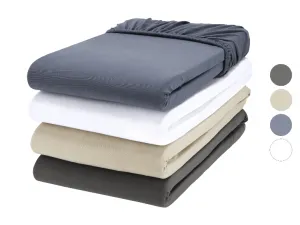 Livarno home Bi-elastická napínacia plachta na boxstringovú posteľ, 180 – 200 x 200 cm