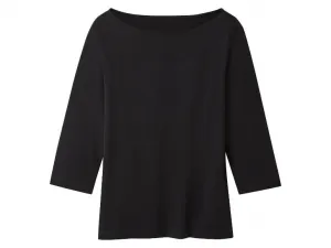 esmara® Tričko s 3/4 rukávom, 2 kusy (čierna/biela, M (40/42))