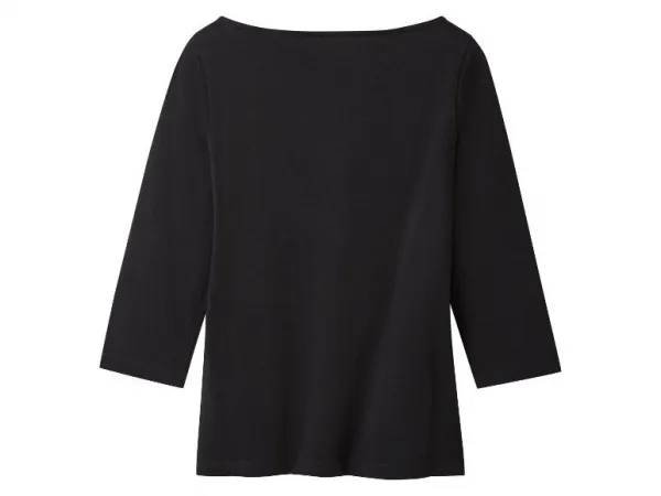 esmara® Tričko s 3/4 rukávom, 2 kusy (čierna/biela, M (40/42))