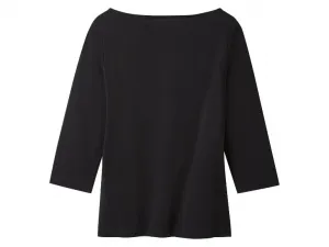 esmara® Tričko s 3/4 rukávom, 2 kusy (čierna/biela, M (40/42))