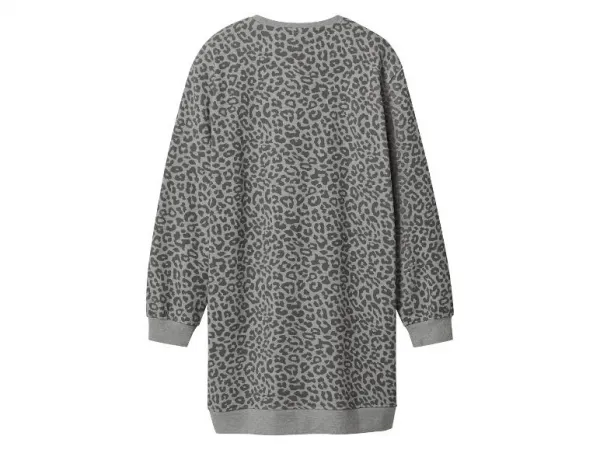 esmara® Dámske mikinové šaty (leopardí vzor/sivá, M (40/42))
