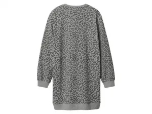 esmara® Dámske mikinové šaty (leopardí vzor/sivá, M (40/42))