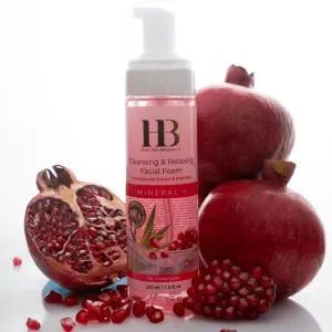 HB Dead Sea Minerals H&B Dead Sea Minerals - Čistiaca a relaxačná pena na tvár s granátovým jablkom a aloe vera 225 ml