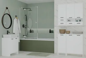 TP Living Spodná kúpeľňová skrinka s košom na bielizeň Nina 66 cm biela