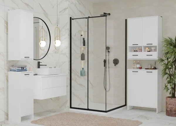 TP Living Spodná kúpeľňová skrinka s košom na bielizeň Nina 66 cm biela