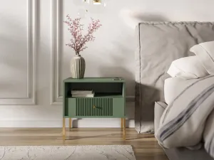 Vivaldi Nočný stolík Iseo II 54 cm zelený