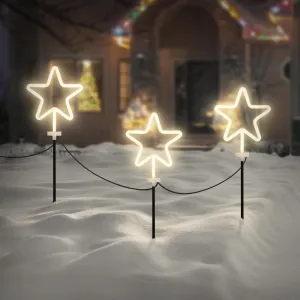 Mondex Sada 3 ks LED vánočních dekorací Lester teplá bílá