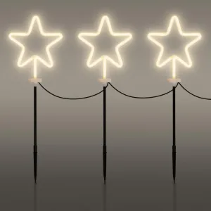 Mondex Sada 3 ks LED vánočních dekorací Lester teplá bílá