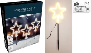 Mondex Sada 3 ks LED vánočních dekorací Lester teplá bílá