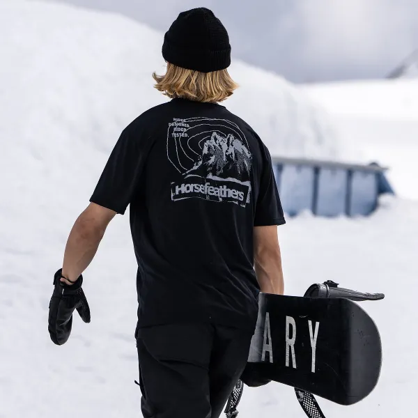 HORSEFEATHERS Technické triko Shank - black BLACK velikost M