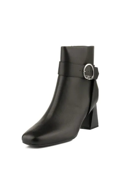 Členková Obuv Karl Lagerfeld Beata Ring Buckle Boot Black Lthr