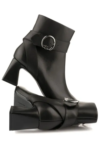 Členková Obuv Karl Lagerfeld Beata Ring Buckle Boot Black Lthr