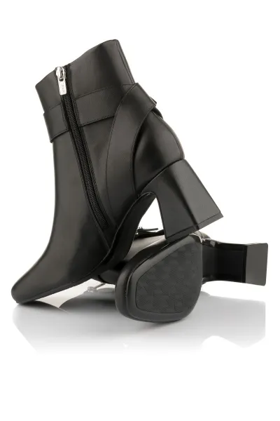 Členková Obuv Karl Lagerfeld Beata Ring Buckle Boot Black Lthr
