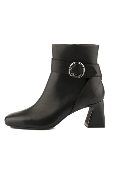 Členková Obuv Karl Lagerfeld Beata Ring Buckle Boot Black Lthr