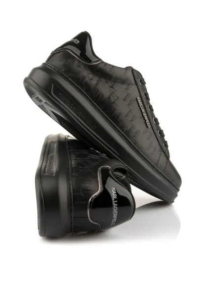 Tenisky Karl Lagerfeld Kapri Mens Monogram Emboss Lo Black Lthr / Mono