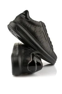 Tenisky Karl Lagerfeld Kapri Mens Monogram Emboss Lo Black Lthr / Mono