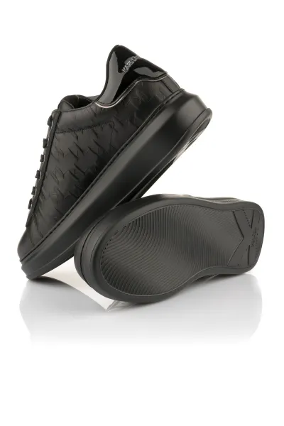 Tenisky Karl Lagerfeld Kapri Mens Monogram Emboss Lo Black Lthr / Mono