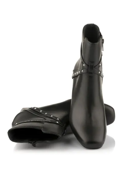 Členková Obuv Karl Lagerfeld Beata Studs Ankle Boot Black Lthr