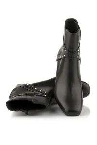 Členková Obuv Karl Lagerfeld Beata Studs Ankle Boot Black Lthr