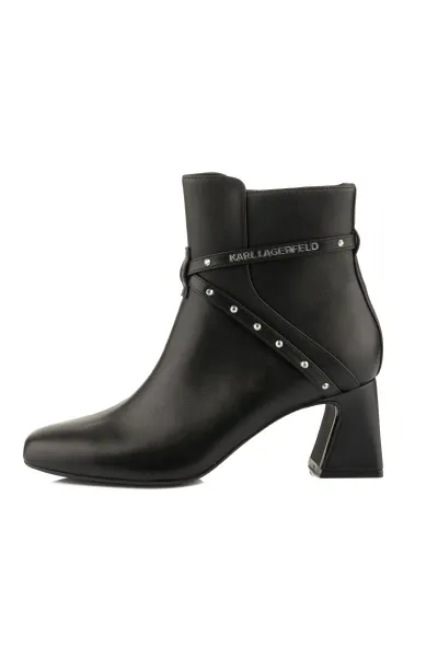 Členková Obuv Karl Lagerfeld Beata Studs Ankle Boot Black Lthr