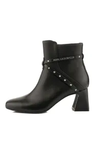 Členková Obuv Karl Lagerfeld Beata Studs Ankle Boot Black Lthr