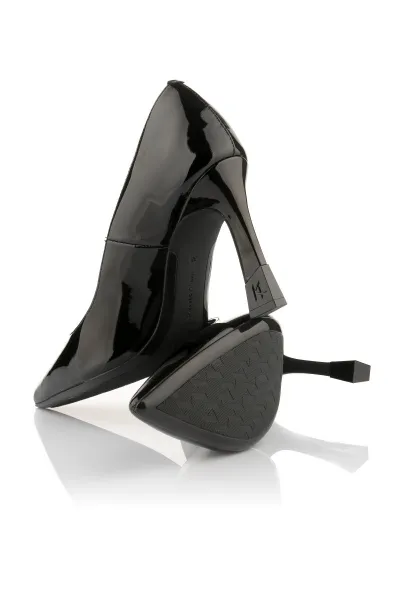 Lodičky Karl Lagerfeld Premiere 90 Gloss Pump Black Patent Lthr