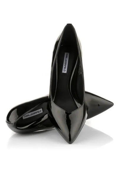 Lodičky Karl Lagerfeld Premiere 90 Gloss Pump Black Patent Lthr