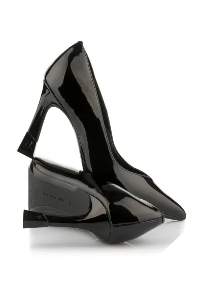 Lodičky Karl Lagerfeld Premiere 90 Gloss Pump Black Patent Lthr