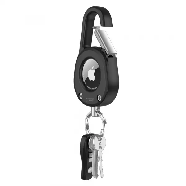Tech-Protect Slidelock Carabiner puzdro na Apple AirTag 1 / 2, čierne