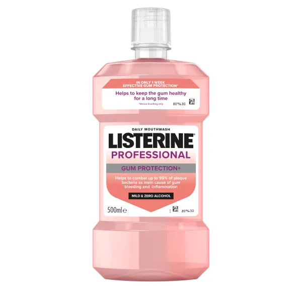 Listerine Professional Gum Protection+ ústna voda na ochranu zubov a ďasien 500 ml