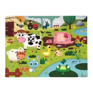 Puzzle hmatové - Zvieratká na farme - 20 ks