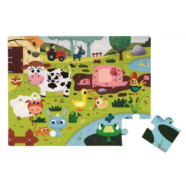 Puzzle hmatové - Zvieratká na farme - 20 ks
