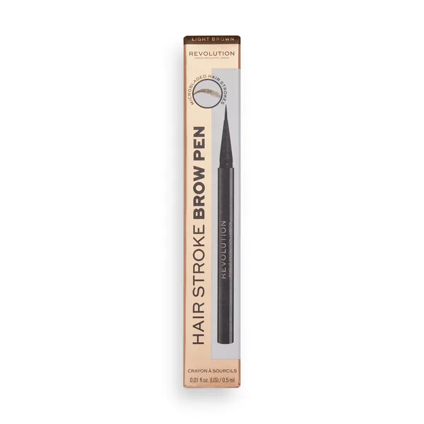 Revolution, Hair Stroke Brow Pen Light Brown, ceruzka na obočie