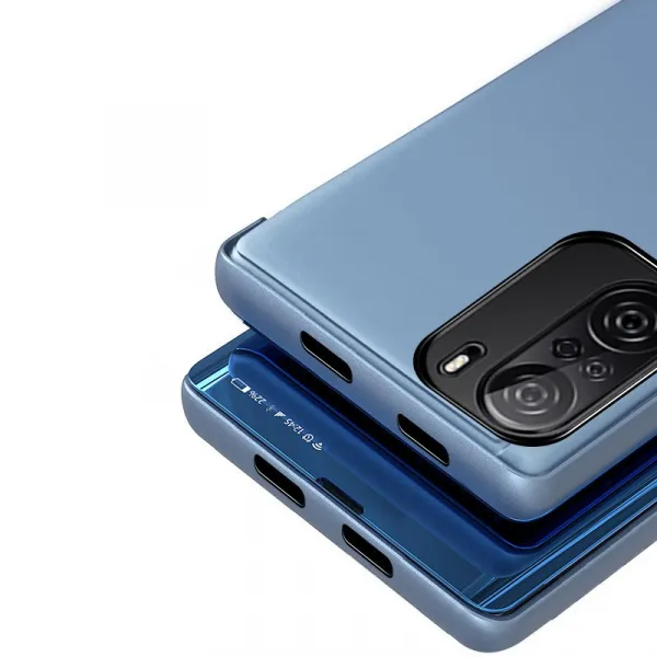 MG Clear View knižkové puzdro na Xiaomi Redmi K40 / Poco F3, modré
