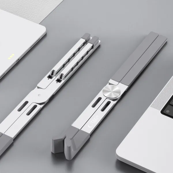 Tech-Protect ULS300 univerzálny stojan na notebook, strieborný