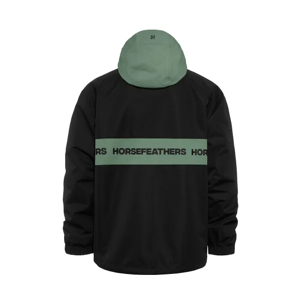 HORSEFEATHERS Bunda Gordie - black/iceberg green velikost M