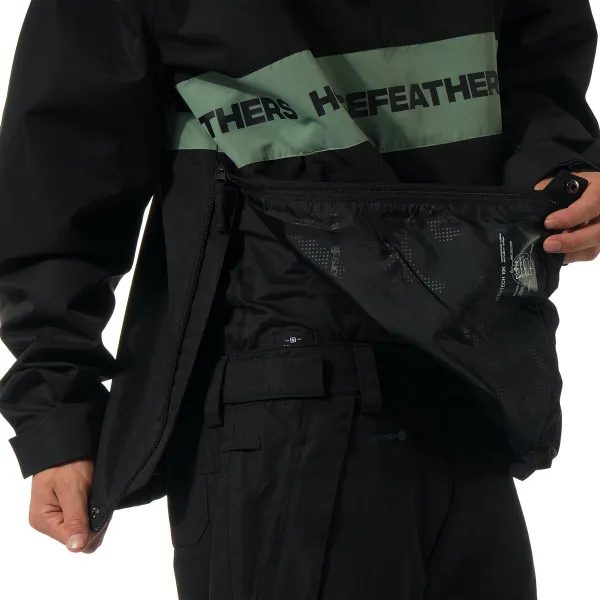 HORSEFEATHERS Bunda Gordie - black/iceberg green velikost M
