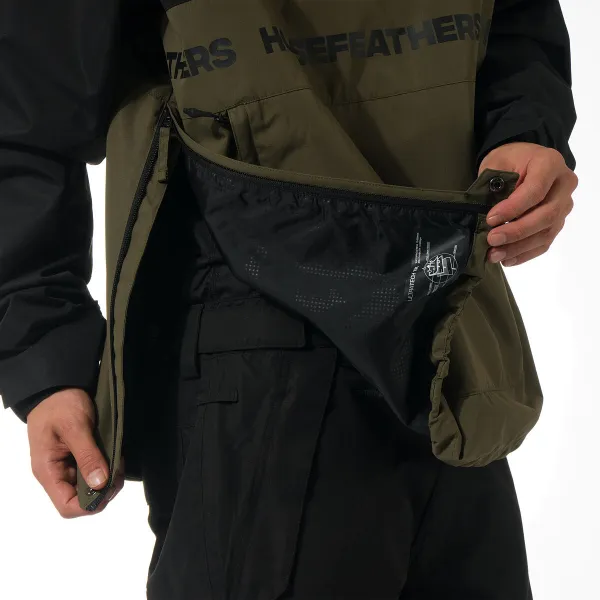 HORSEFEATHERS Bunda Gordie - black/olive night velikost S