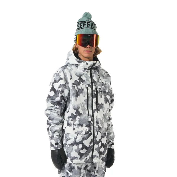 HORSEFEATHERS Bunda Pearl - arctic camo WHITE velikost L